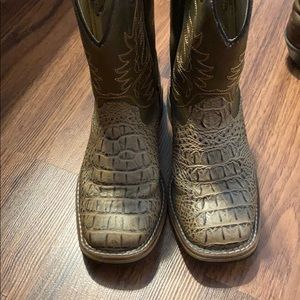 Boys Faux gator boots
